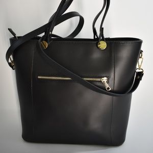 Claudia Firenze Black Italian Leather Satchel Wome
